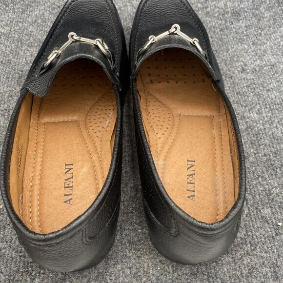 Alfani Brandon Mens Bit Loafer Black Leather Buckle Slip On Shoes 11.5 M - Picture 11 of 16